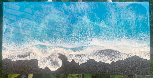 Black sands 12x24 Original Painting