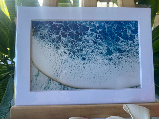 Blue Foam signed 4x6 print. Actual matted size 5x7
