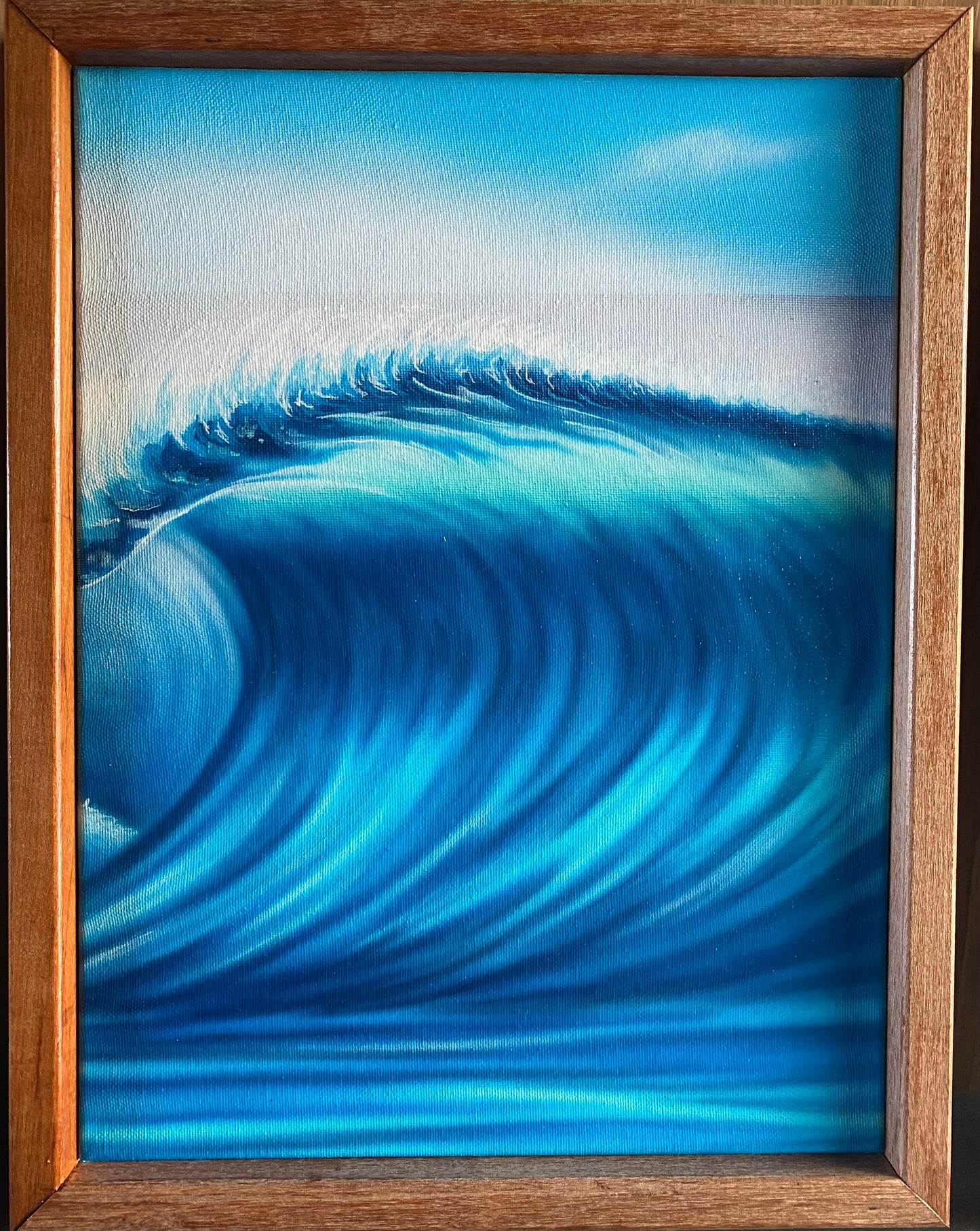 Blue Barrels, Original Triptych painting