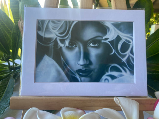 Christina signed 4x6 print. Actual matted size 5x7